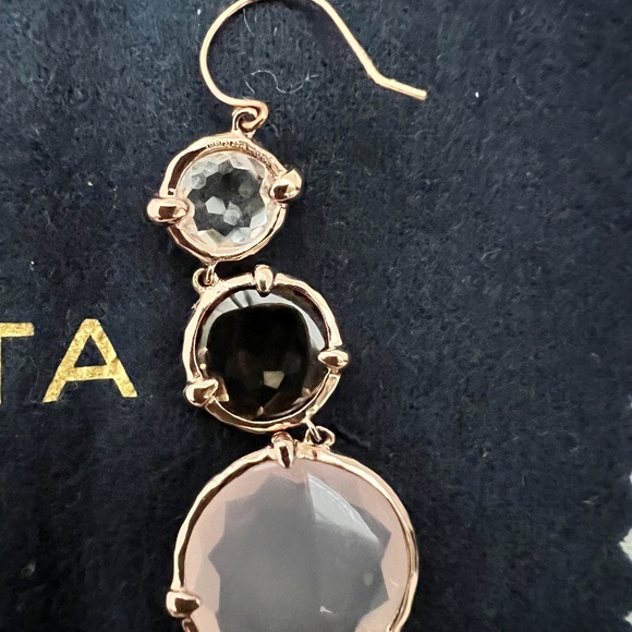 Ippolita 18K Rose Gold Lollitini 3-Stone Drop Earrings - Picture 5 of 5